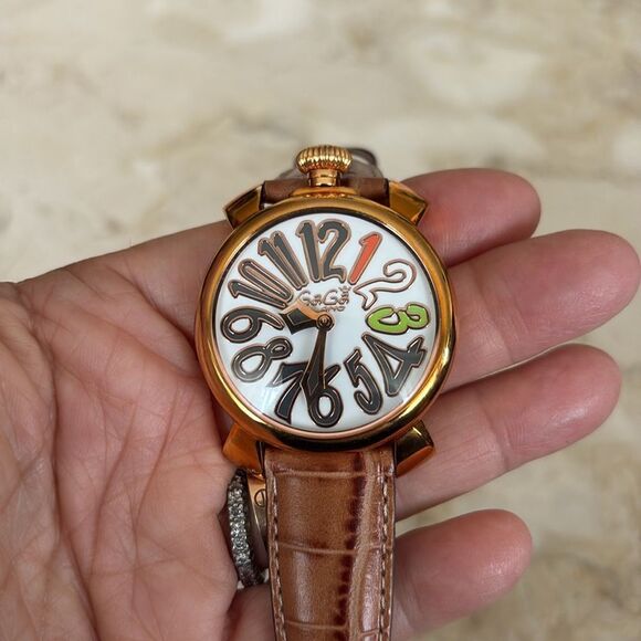 GaGà Milano Manuale 40mm Limited Edition Rose Gold Watch Made in Italy VERY RARE - Picture 12 of 13